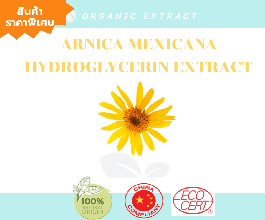 Arnica Mexicana Hydroglycerin Extract สารสกัดOrganic ดอกARNICA MAXICANA ช่วยลดเลือนริ้วรอย ผิวนุ่มชุ่มชื้น